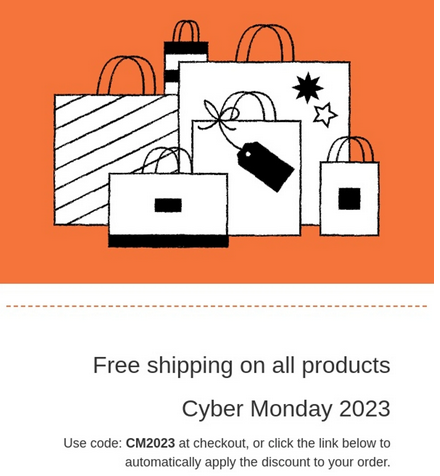 Cyber Monday - Free Shipping!