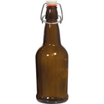 EZ Cap Bottles - 16 oz Amber Swing Top (Case of 12)