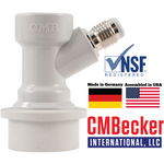 CMBecker Ball Lock Quick Disconnect (QD) | Gas In | Flared | High-Quality Plastic QD | NSF Registered | Made in Germany | Assembled in USA