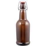 Pop Tops Swing Top Bottles - 16 oz Amber (Case of 12)