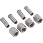 KOMOS® | Flare Fitting Set | 1/4 in. Swivel Nut & 5/16 in. Barb | 4-Pack