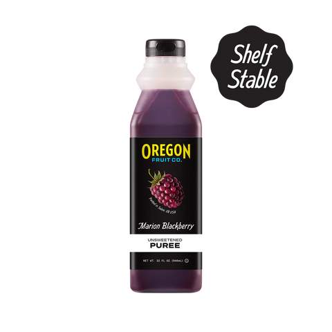 Oregon Fruit Puree - Unsweetened Marion Blackberry Puree (32oz Bottle)