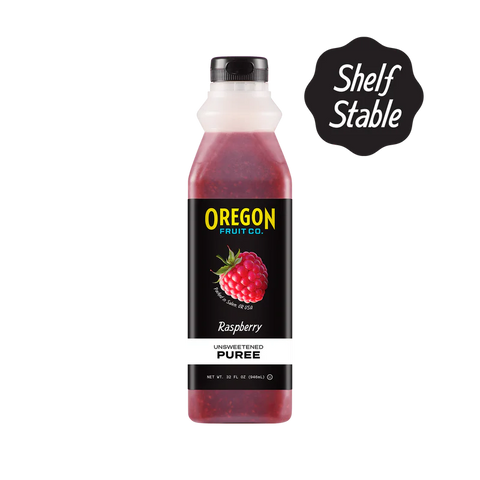 Oregon Fruit Puree - Unsweetened Raspberry Puree (32oz Bottle)