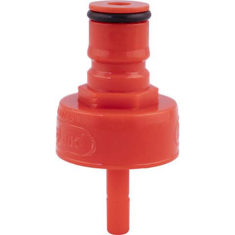 Thread-on Ball Lock Quick Disconnect (QD) Cap - Red Plastic