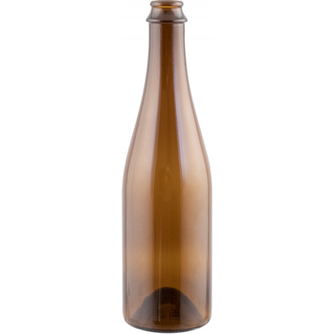 Beer Bottles -  500 ml (16.9 oz) Amber Champagne/Belgian Style - Case of 12