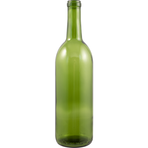 750 mL Champagne Green Bordeaux Wine Bottles - Case of 12