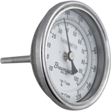 1/2" MPT Dial Thermometer for Kettles - 3 in. Face