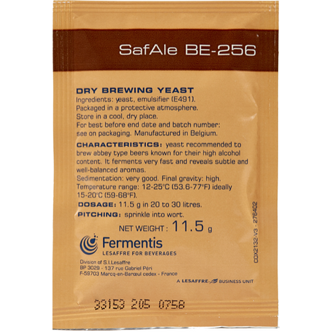 Fermentis Dry Yeast - Safale BE-256 Abbaye
