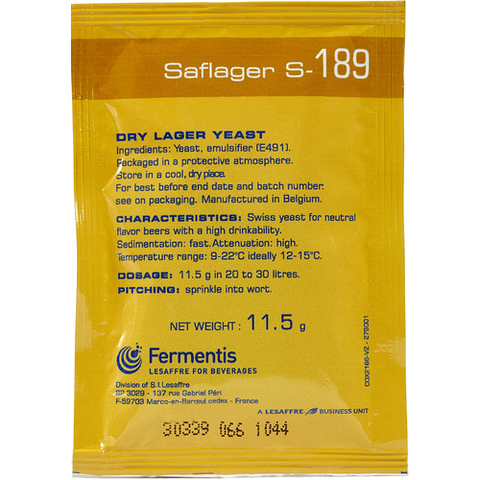 Fermentis Saflager S-189 Dry Lager Yeast